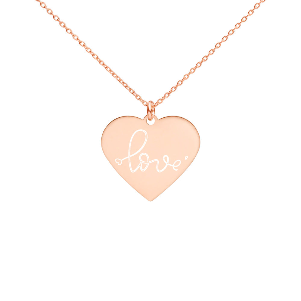 Personalized Engraved Heart Necklace
