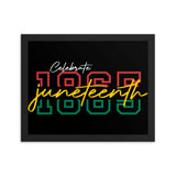 Celebrate Juneteenth 1865 Framed Poster