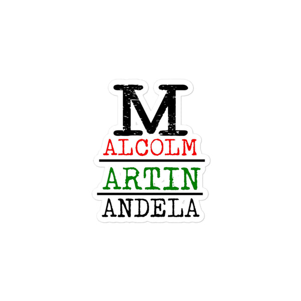 Malcolm Martin Mandela Bubble-free Stickers