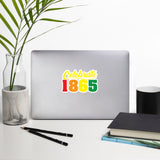 Celebrate 1865 Juneteenth Bubble-Free Stickers