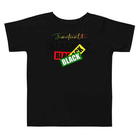 Juneteenth Black Black Premium Soft Unisex Toddler Tee