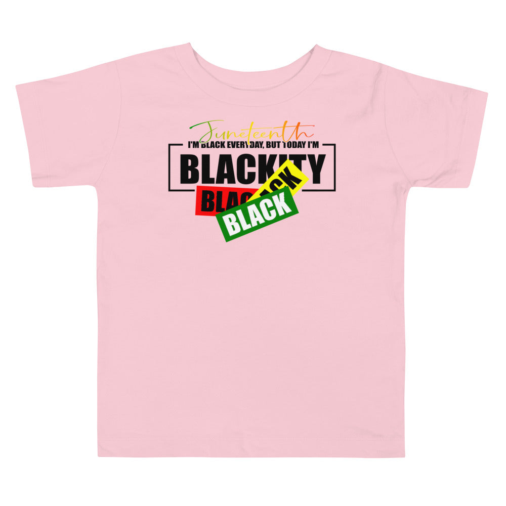 Juneteenth Black Black Premium Soft Unisex Toddler Tee