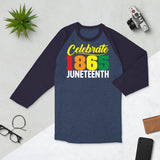 Celebrate 1865 Juneteenth Unisex 3/4 Sleeve Tee