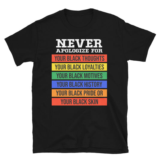 Never Apologize Adult Unisex Tee