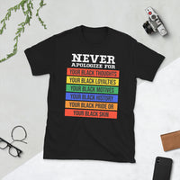 Never Apologize Adult Unisex Tee