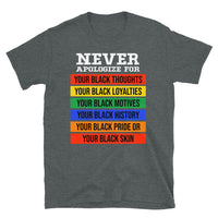Never Apologize Adult Unisex Tee