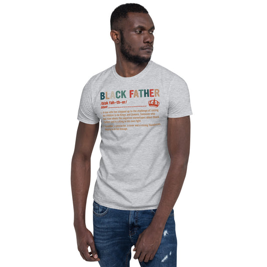 Black Father Definition Softstyle Unisex Tee