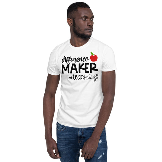 Difference Maker #teacherlife Softstyle Unisex Tee