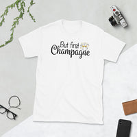But First Champagne Softstyle Unisex Tee