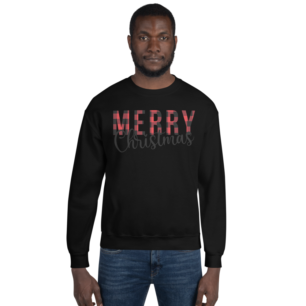 Plaid Merry Christmas Unisex Sweatshirt