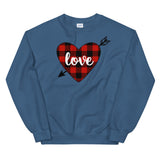 Love Plaid Heart Unisex Sweatshirt