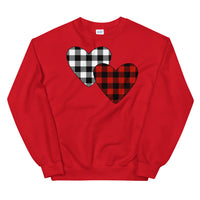 Plaid Hearts Unisex Sweatshirt