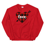 Love Plaid Heart Unisex Sweatshirt
