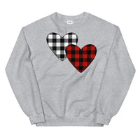 Plaid Hearts Unisex Sweatshirt