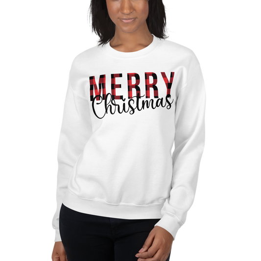 Plaid Merry Christmas Unisex Sweatshirt