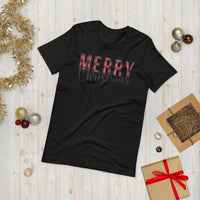 Plaid Merry Christmas Premium Soft Unisex Tee