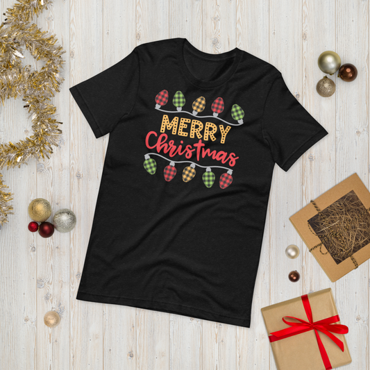 Merry Christmas Lights Premium Soft Unisex Tee