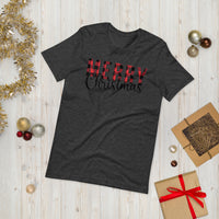 Plaid Merry Christmas Premium Soft Unisex Tee