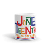 Juneteenth White Glossy Mug