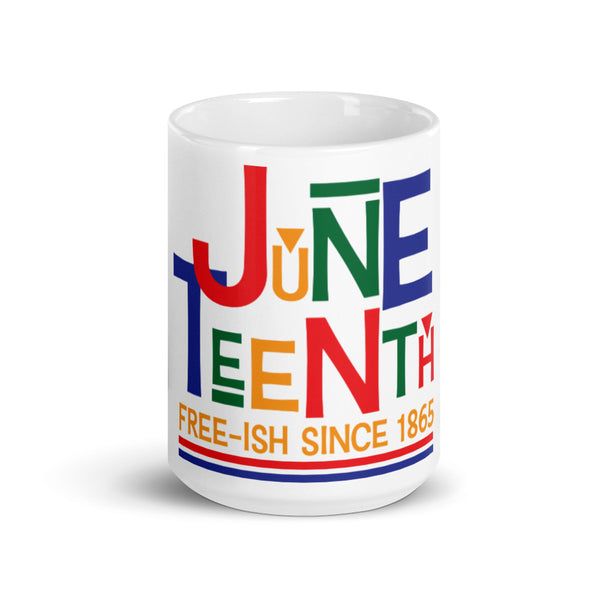 Juneteenth White Glossy Mug
