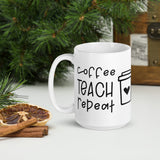 Coffee Teach Repeat Glossy Mug